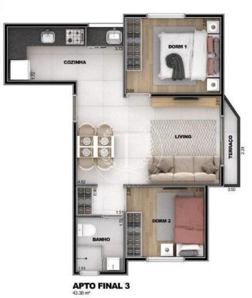 Imagem Apartamento com 2 Quartos à Venda, 43 m² em Santa Teresinha - São Paulo