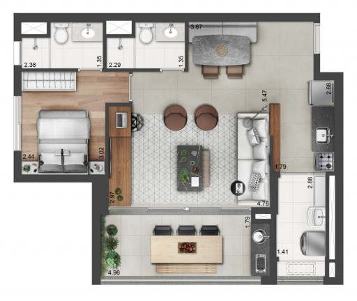Imagem Studio com 1 Quarto à Venda, 24 m² em Santo Amaro - São Paulo Imagem Studio com 1 Quarto à Venda, 24 m² em Santo Amaro - São Paulo