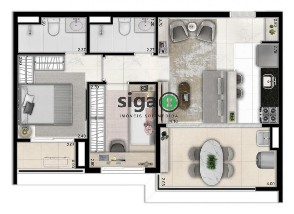 Imagem Apartamento com 2 Quartos à Venda, 44 m² em Ipiranga - São Paulo