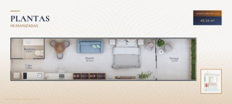 Imagem Apartamento com 1 Quarto à Venda, 26 m² em Passagem - Cabo Frio