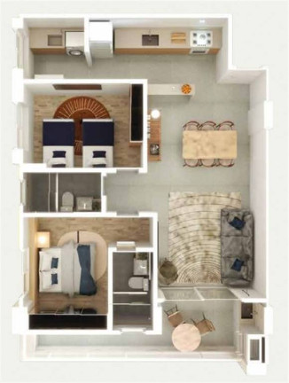 Imagem Apartamento com 2 Quartos à Venda, 76 m² em Guilhermina - Praia Grande