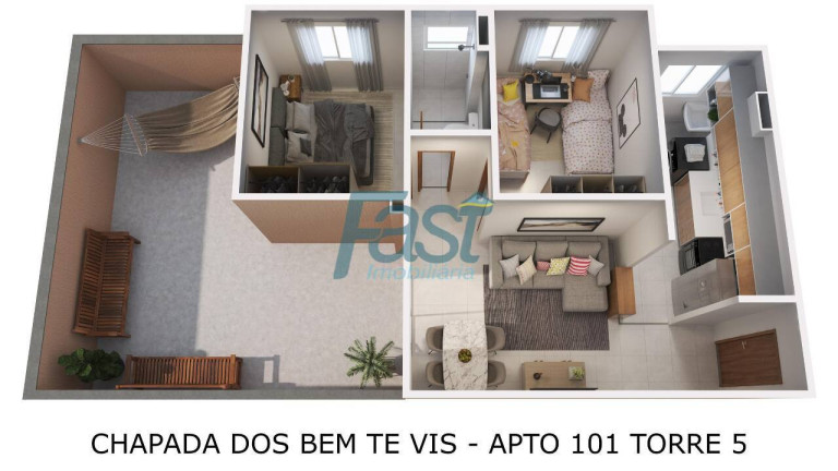 Imagem Apartamento com 2 Quartos à Venda, 39 m² em Jardim Imperial - Cuiabá