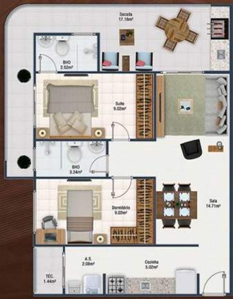 Imagem Apartamento com 2 Quartos à Venda, 76 m² em Forte - Praia Grande Imagem Apartamento com 2 Quartos à Venda, 76 m² em Forte - Praia Grande