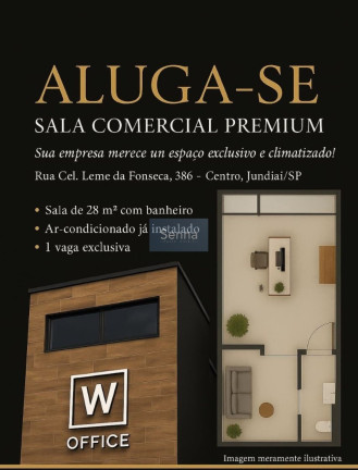 Imagem Sala Comercial para Alugar, 28 m² em Centro - Jundiaí Imagem Sala Comercial para Alugar, 28 m² em Centro - Jundiaí