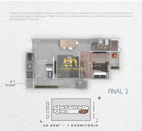 Imagem Apartamento com 1 Quarto à Venda, 37 m² em Boqueirão - Praia Grande