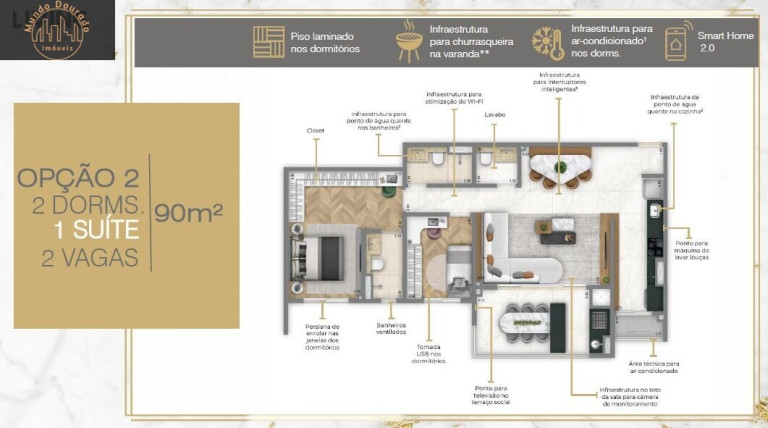 Imagem Apartamento com 2 Quartos à Venda, 74 m² em Jardim - Santo André