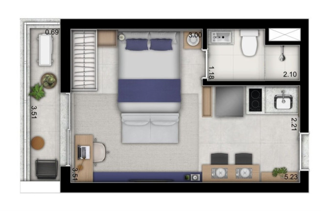 Imagem Imóvel com 1 Quarto à Venda, 24 m² em Pinheiros - São Paulo