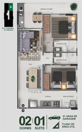 Imagem Apartamento com 2 Quartos à Venda, 73 m² em Centro - Itanhaem Imagem Apartamento com 2 Quartos à Venda, 73 m² em Centro - Itanhaem