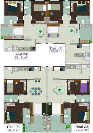 Imagem Apartamento com 2 Quartos à Venda, 70 m² em Aviação - Praia Grande