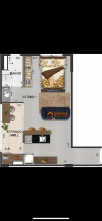 Studio com 1 Quarto à Venda, 35 m² em Centro - Guarulhos