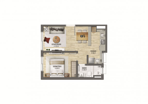 Imagem Imóvel com 1 Quarto à Venda, 34 m² em Menino Deus - Porto Alegre