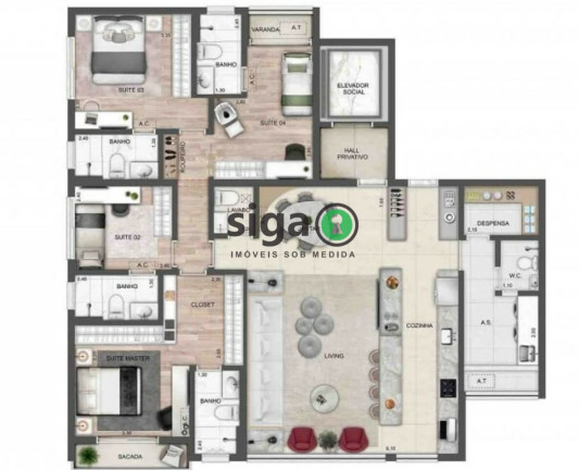 Imagem Apartamento com 3 Quartos à Venda, 142 m² em Perdizes - São Paulo