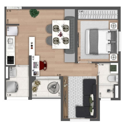Imagem Imóvel com 2 Quartos à Venda, 37 m² em Imirim - São Paulo