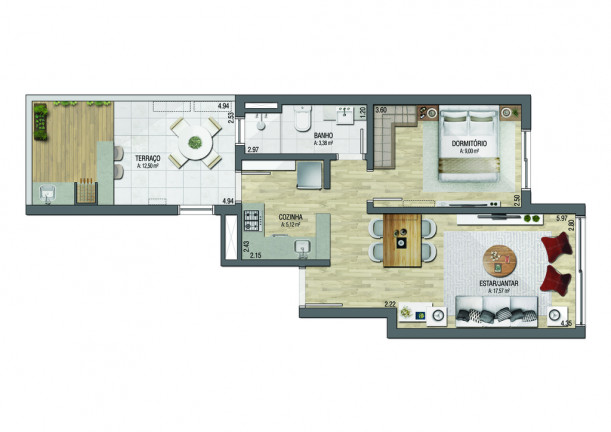 Imagem Apartamento com 1 Quarto à Venda, 41 m² em Menino Deus - Porto Alegre