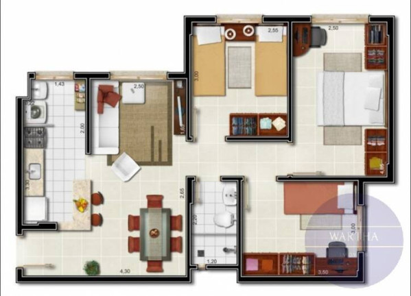 Imagem Apartamento com 3 Quartos à Venda, 60 m² em Centro - Gravataí Imagem Apartamento com 3 Quartos à Venda, 60 m² em Centro - Gravataí