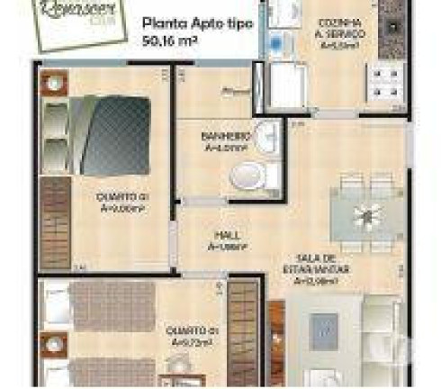 Imagem Apartamento com 2 Quartos à Venda, 50 m² em Verde Lar - Teresina