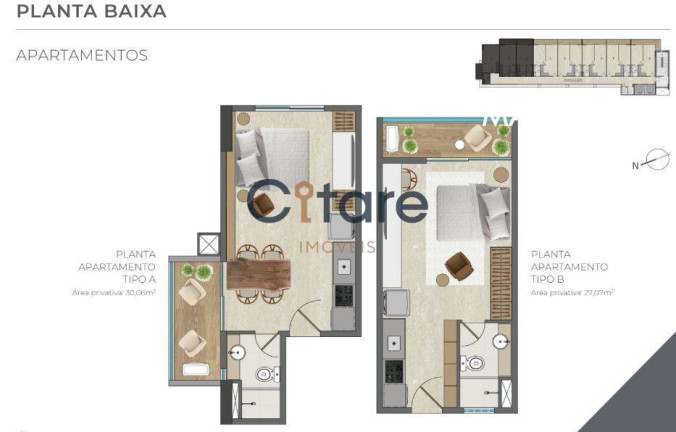 Imagem Apartamento com 1 Quarto à Venda, em Aldeota - Fortaleza Imagem Apartamento com 1 Quarto à Venda, em Aldeota - Fortaleza