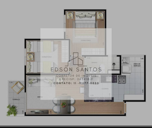 Imagem Apartamento com 2 Quartos à Venda, 55 m² em Vila Homero Thon - Santo André Imagem Apartamento com 2 Quartos à Venda, 55 m² em Vila Homero Thon - Santo André