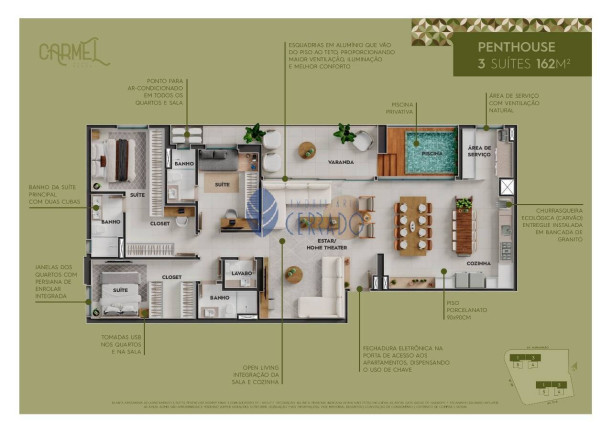 Imagem Apartamento com 3 Quartos à Venda, 162 m² em Jundiaí - Anápolis
