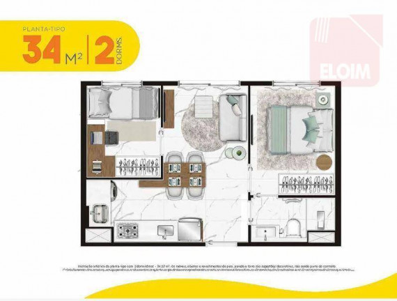 Imagem Apartamento com 2 Quartos à Venda, 34 m² em Lapa De Baixo - São Paulo Imagem Apartamento com 2 Quartos à Venda, 34 m² em Lapa De Baixo - São Paulo