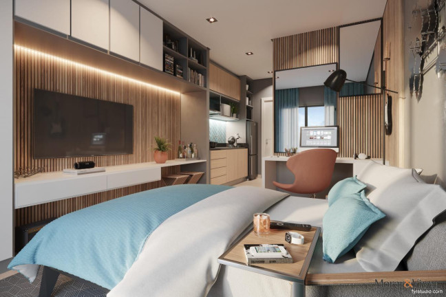 Imagem Imóvel com 1 Quarto à Venda, 24 m² em Centro - Curitiba