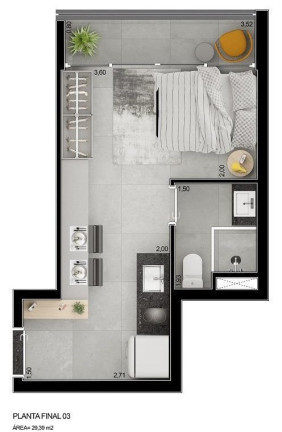 Imagem Imóvel com 1 Quarto à Venda, 33 m² em Vila Mariana - São Paulo