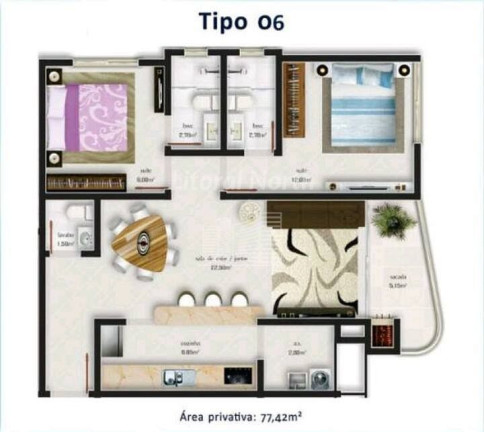 Imagem Apartamento com 2 Quartos à Venda, 77 m² em Fazenda - Itajaí