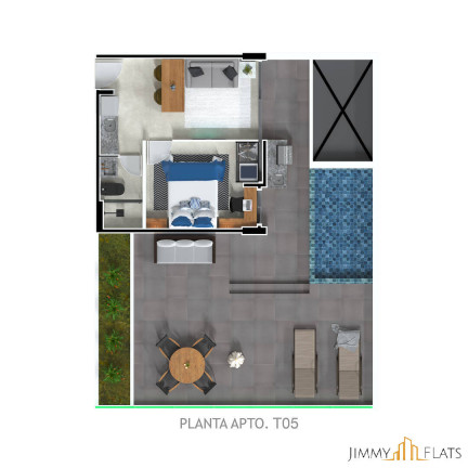 Imagem Apartamento com 1 Quarto à Venda, 25 m² em Centro, Porto De Galinhas - Ipojuca