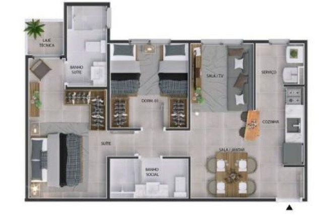Imagem Imóvel com 3 Quartos à Venda, 73 m² em Centro - São Carlos