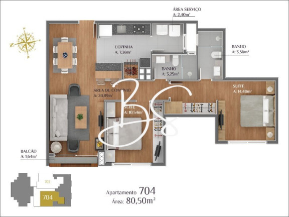 Imagem Apartamento com 1 Quarto à Venda, 58 m² em Lagos Do Bosque - Gramado
