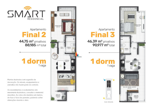 Imagem Apartamento com 1 Quarto à Venda, 88 m² em Guilhermina - Praia Grande