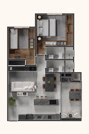 Imagem Apartamento com 2 Quartos à Venda, 75 m² em Panazzolo - Caxias Do Sul