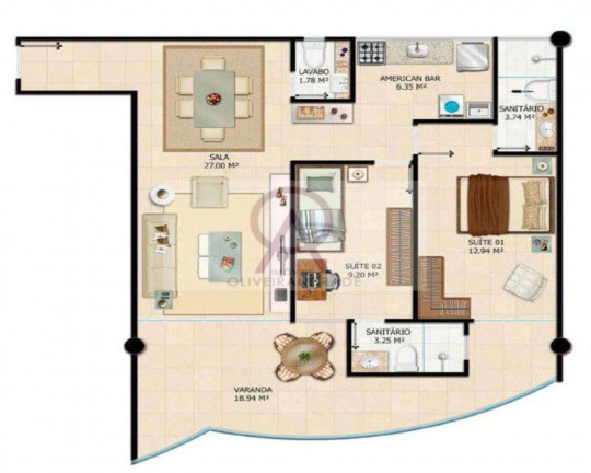 Imagem Imóvel com 2 Quartos à Venda, 84 m² em Ondina - Salvador