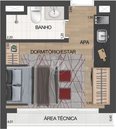 Imagem Apartamento com 1 Quarto à Venda, 23 m² em Vila Clementino - São Paulo