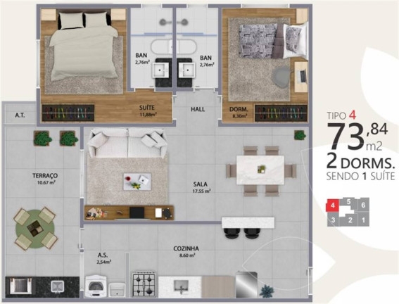 Imagem Apartamento com 2 Quartos à Venda, 74 m² em Forte - Praia Grande Imagem Apartamento com 2 Quartos à Venda, 74 m² em Forte - Praia Grande