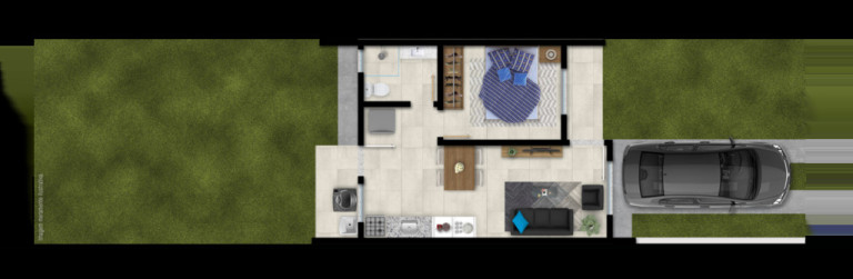 Imagem Casa de Condomínio com 2 Quartos à Venda, 53 m² em Morada Do Vale Ii - Gravataí