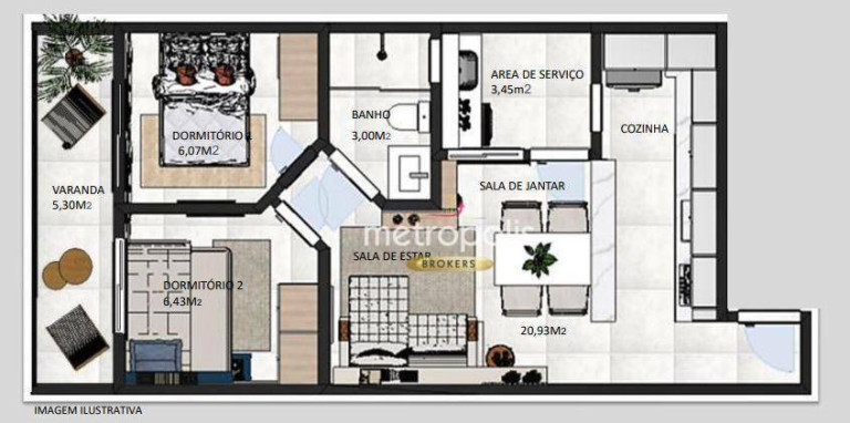 Imagem Apartamento com 2 Quartos à Venda, 55 m² em Jardim Bela Vista - Santo André Imagem Apartamento com 2 Quartos à Venda, 55 m² em Jardim Bela Vista - Santo André