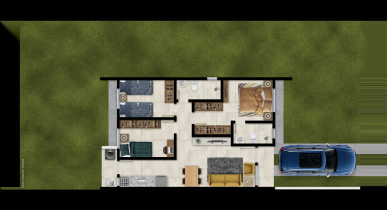 Imagem Casa de Condomínio com 1 Quarto à Venda, 33 m² em Morada Do Vale Ii - Gravataí