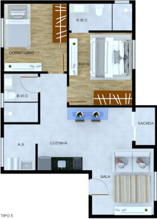 Imagem Apartamento com 2 Quartos à Venda, 45 m² em Parque Paineiras - São Paulo