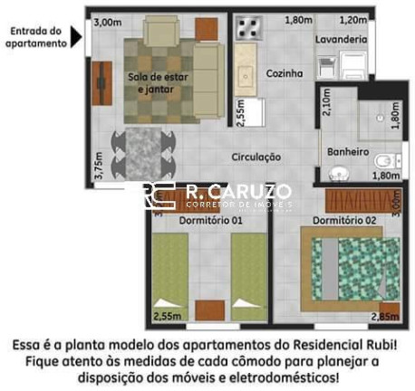 Imagem Apartamento com 2 Quartos à Venda, 45 m² em Residencial Rubi - Limeira