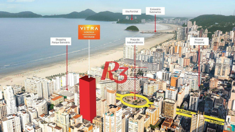 Imagem Apartamento com 3 Quartos à Venda, 124 m² em Gonzaga - Santos