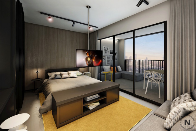 Imagem Studio com 1 Quarto à Venda, 33 m² em Higienópolis - São Paulo Imagem Studio com 1 Quarto à Venda, 33 m² em Higienópolis - São Paulo