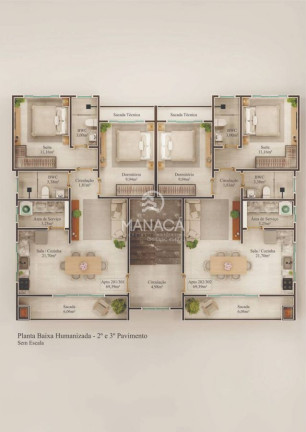 Imagem Apartamento com 2 Quartos à Venda, 69 m² em São Cristóvão - Barra Velha