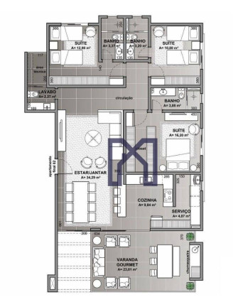 Imagem Apartamento com 3 Quartos à Venda, 145 m² em Pinheirinho - Itajubá