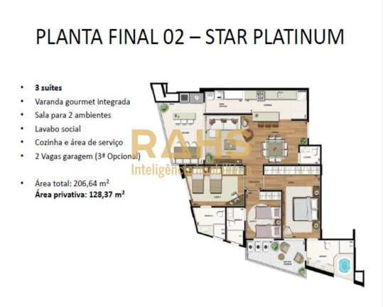 Imagem Apartamento com 3 Quartos à Venda, 121 m² em América - Joinville