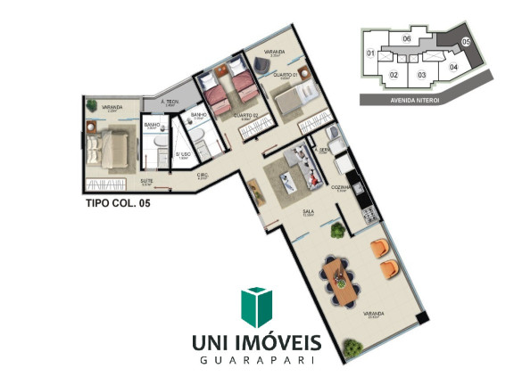 Imagem Apartamento com 3 Quartos à Venda, 95 m² em Praia Do Morro - Guarapari