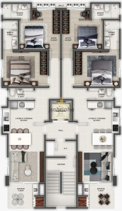 Apartamento com 2 Quartos à Venda, 85 m² em Meia Praia - Itapema