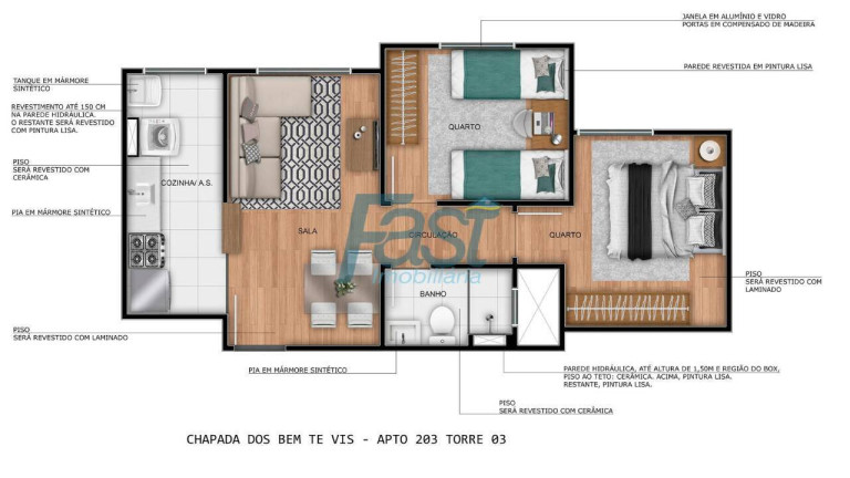 Imagem Apartamento com 2 Quartos à Venda, 39 m² em Jardim Imperial - Cuiabá