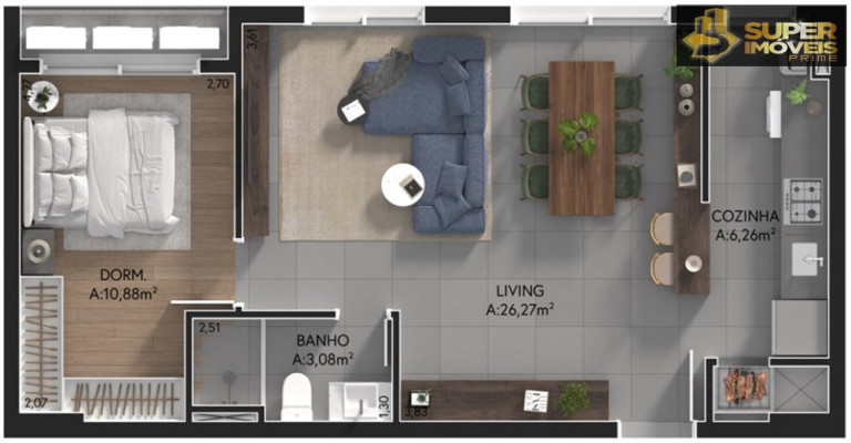 Imagem Apartamento com 1 Quarto à Venda, 44 m² em São Gonçalo - Pelotas Imagem Apartamento com 1 Quarto à Venda, 44 m² em São Gonçalo - Pelotas