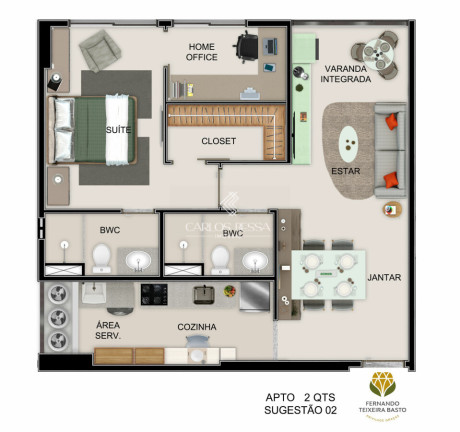 Imagem Apartamento com 2 Quartos à Venda, 53 m² em Graças - Recife